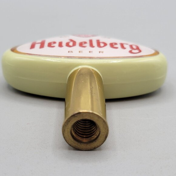 Vintage Heidelberg Beer Tap Handle Green Red Gold Triangle Shaped Barware - Picture 6 of 8